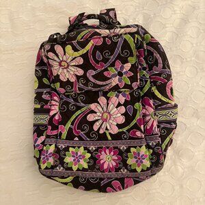 Vera Bradley Backpack - Brown & Pink Floral Pattern (Purple Punch) - RETIRED